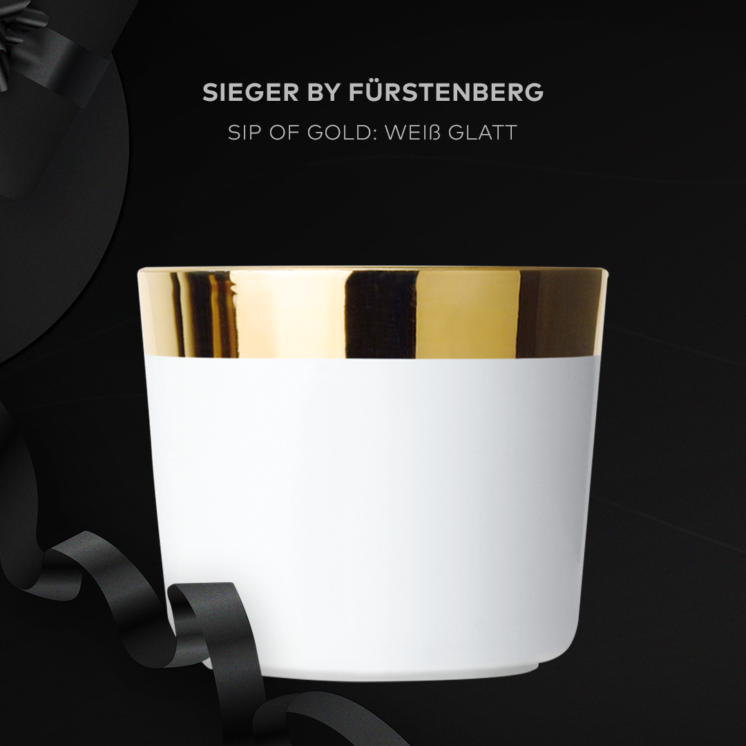 Black Weekend Sale bei FRANZEN: Sip of Gold Weiß Glatt