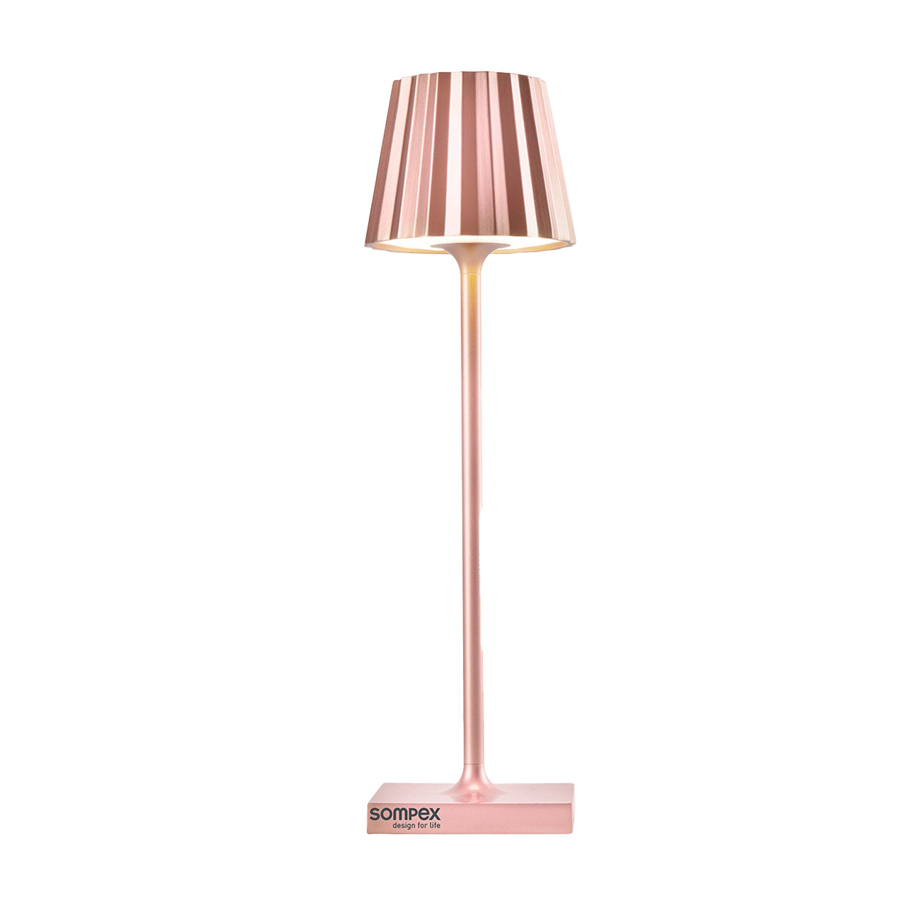 Table lamp LED 21 cm dimmable rose gold, Lampe, Lampenschirm, Tischlampe