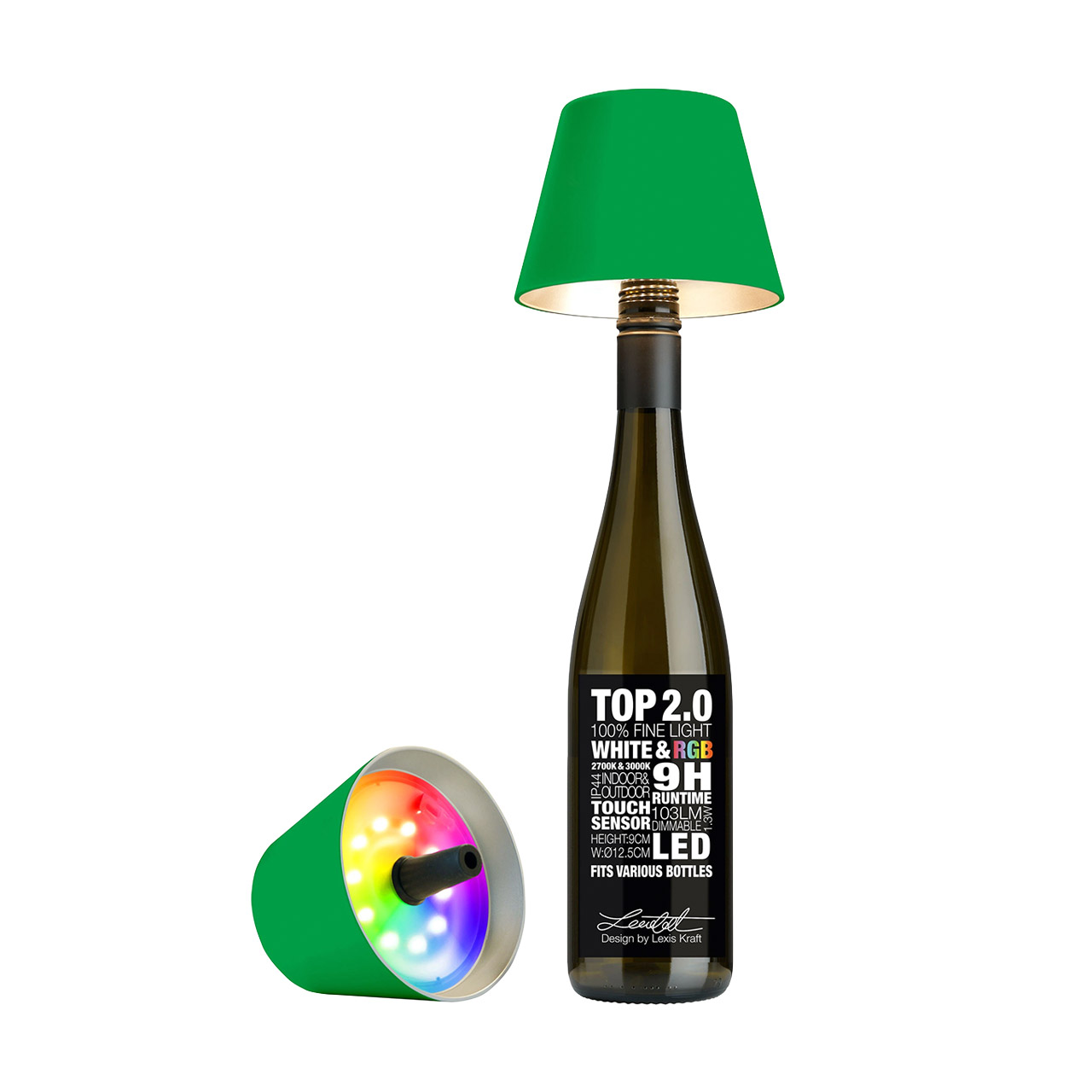 Bottle Light LED dimmable neon green, Lampe