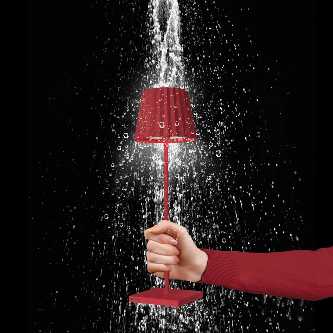 Table Lamp LED 38 cm dimmable red