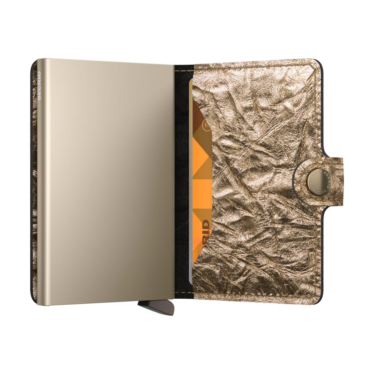 Miniwallet Crunch gold, Aluminium