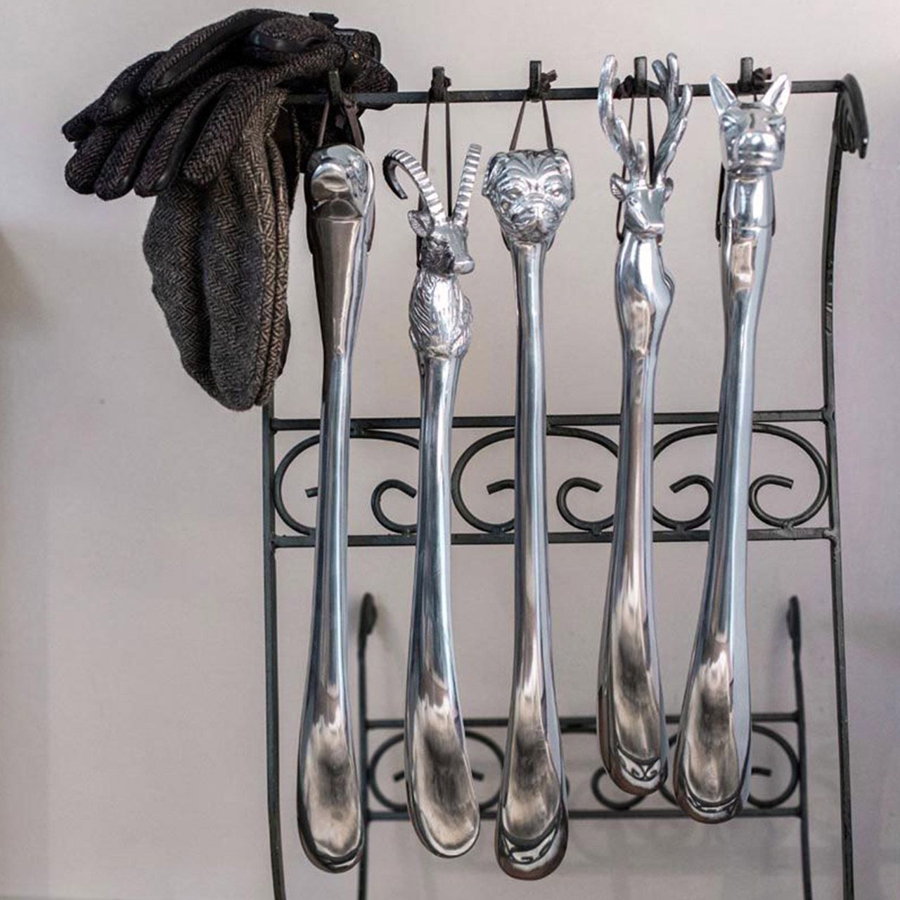 Shoehorn deer aluminum, Besteck