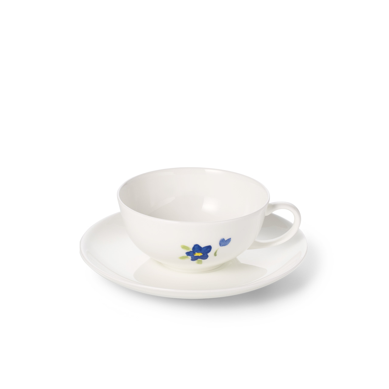 Tea cup with saucer 0.20 l blue, Untertasse, Tasse