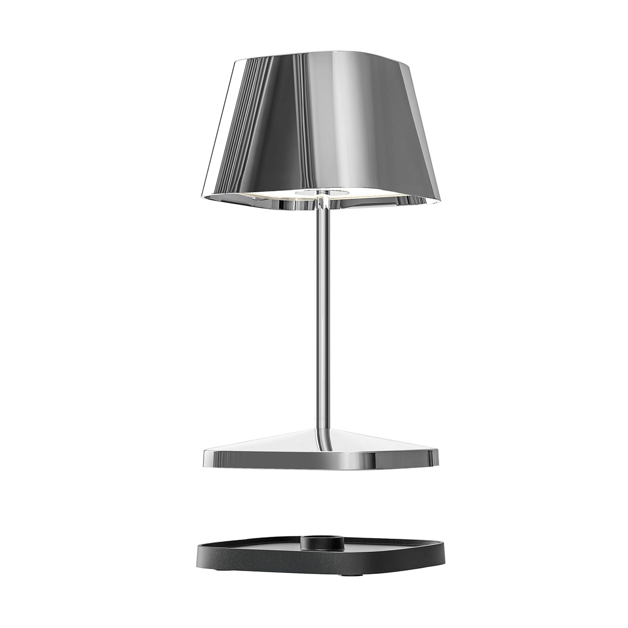 Table Lamp LED 20 cm dimmable chrome, Lampe, Tischlampe, Lampenschirm