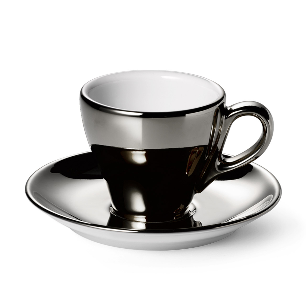 Dibbern 'Solid Color platin', Espressotasse m. U. 0,09 l Classico, Untertasse, Tasse, Getränk, Kaffee, Kaffeetasse