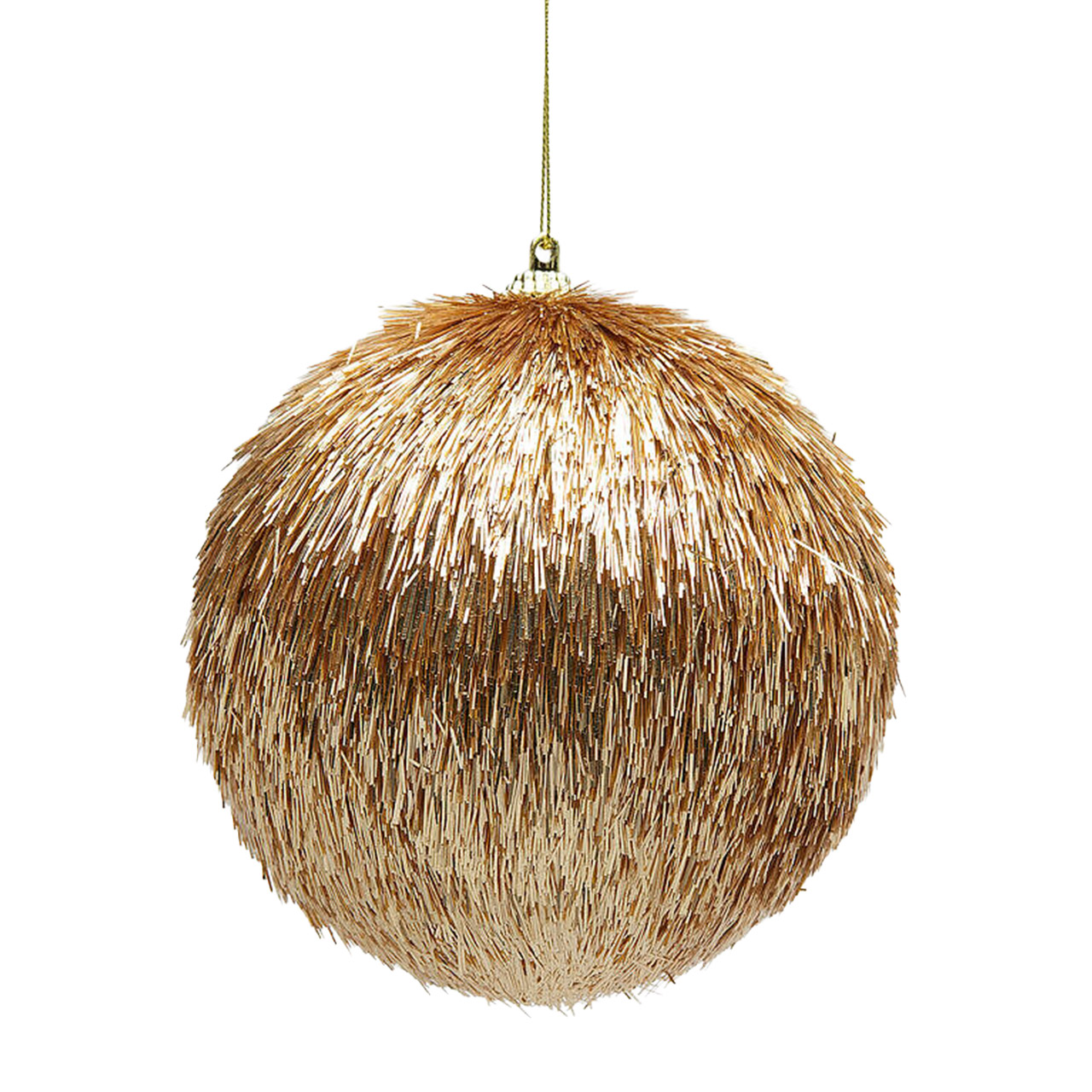 EDG - enzo de gasperi, Weihnachtskugel Pelz gold 12 cm, Leuchter, Lampe