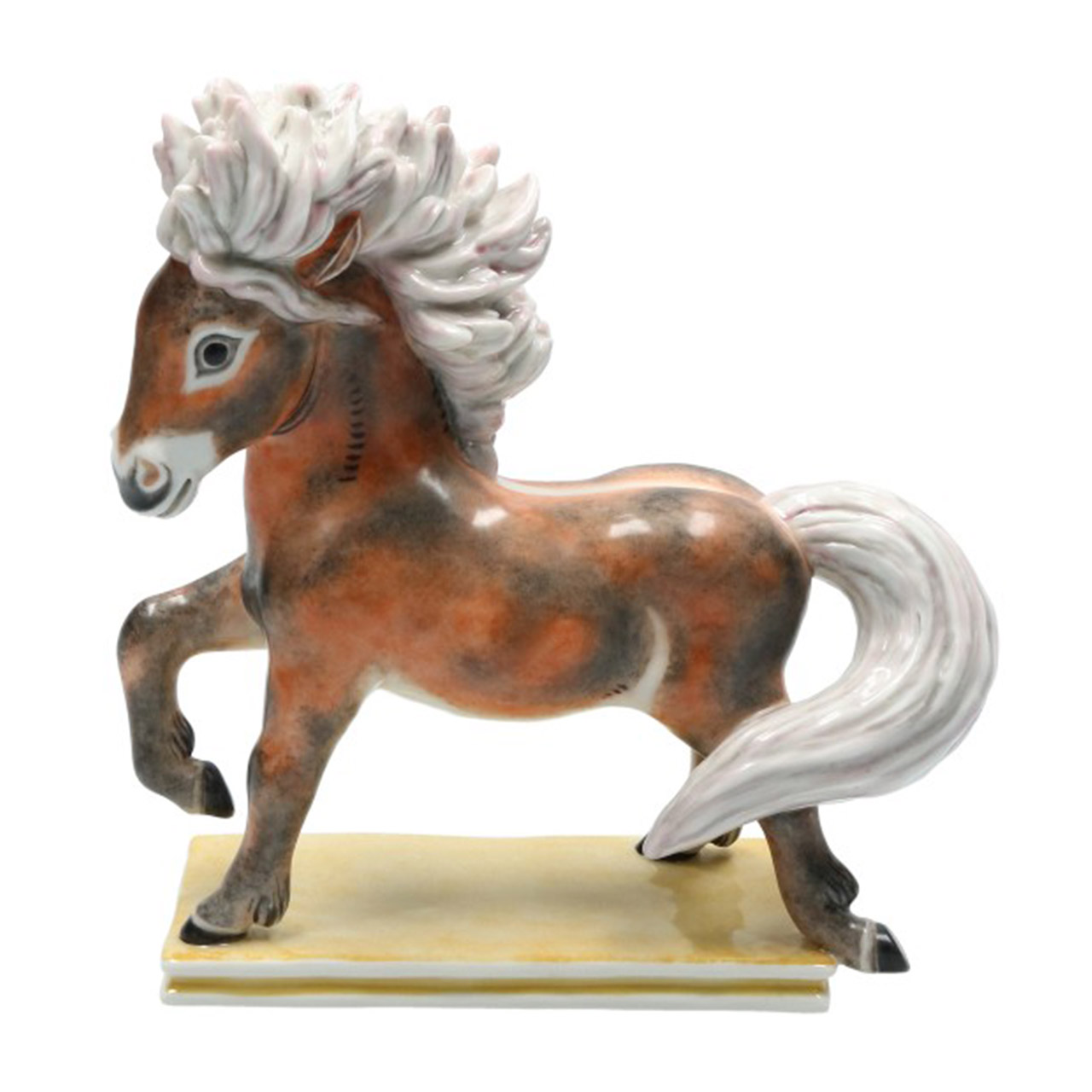 Nymphenburg, Shetlandpony i. Trab B2 braun, Figur, Tier, Pferd, Säugetier