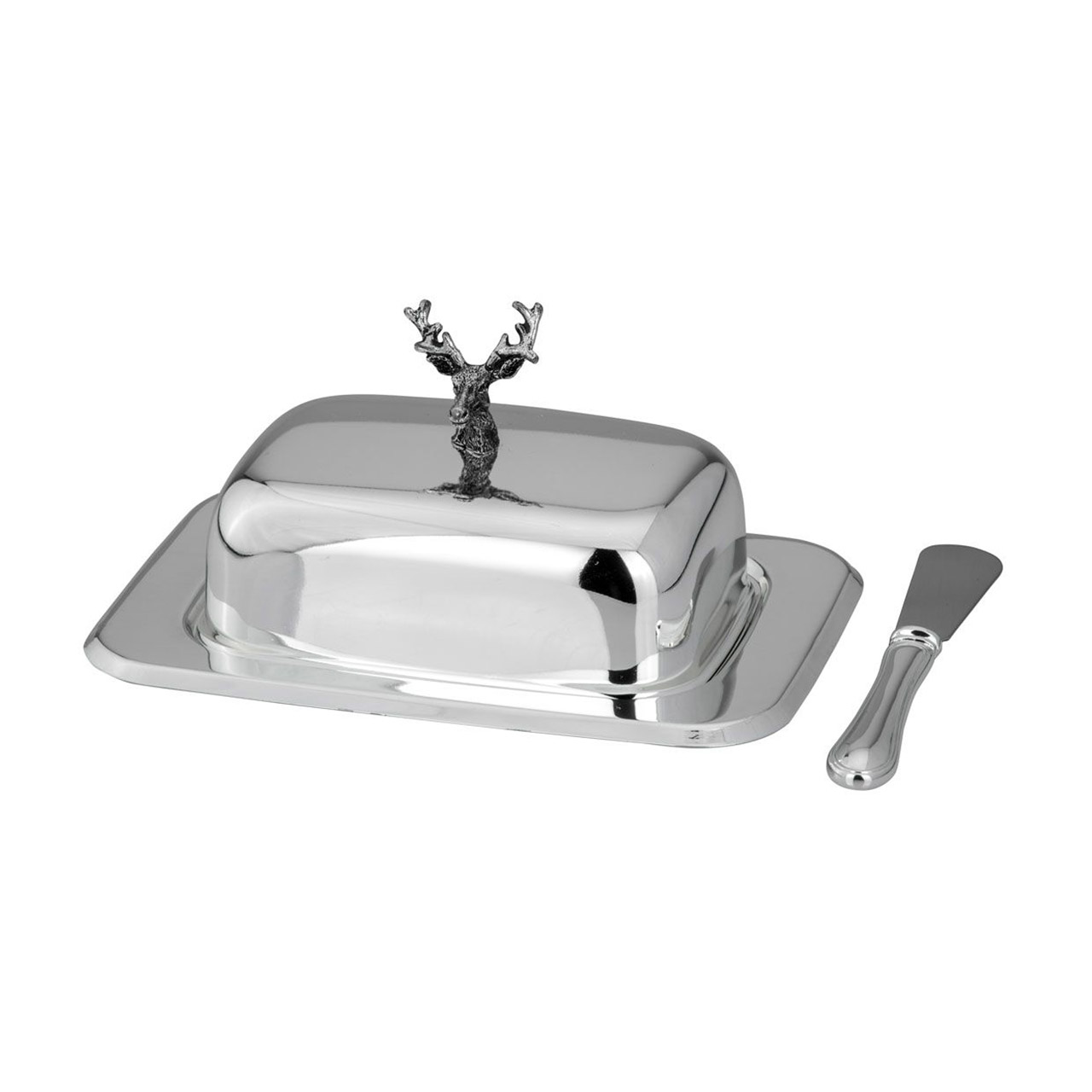 Butter dish deer 1/2 pound silver plated, Sinken, Waschbeckenhahn, Besteck, Löffel, Springbrunnen