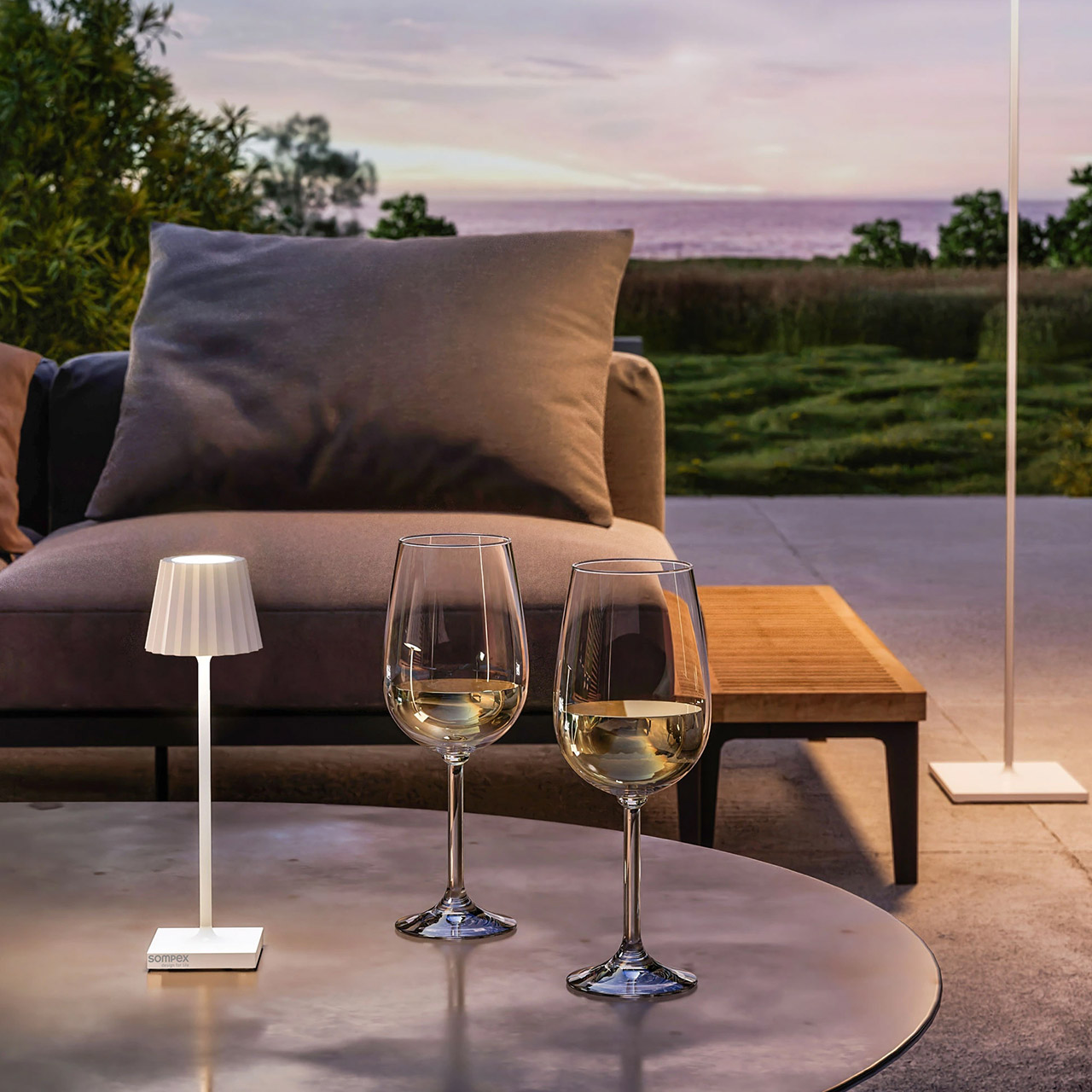 Table lamp LED 21 cm dimmable yellow, Lampe, Tabelle, Tischplatte, Natur, Im Freien