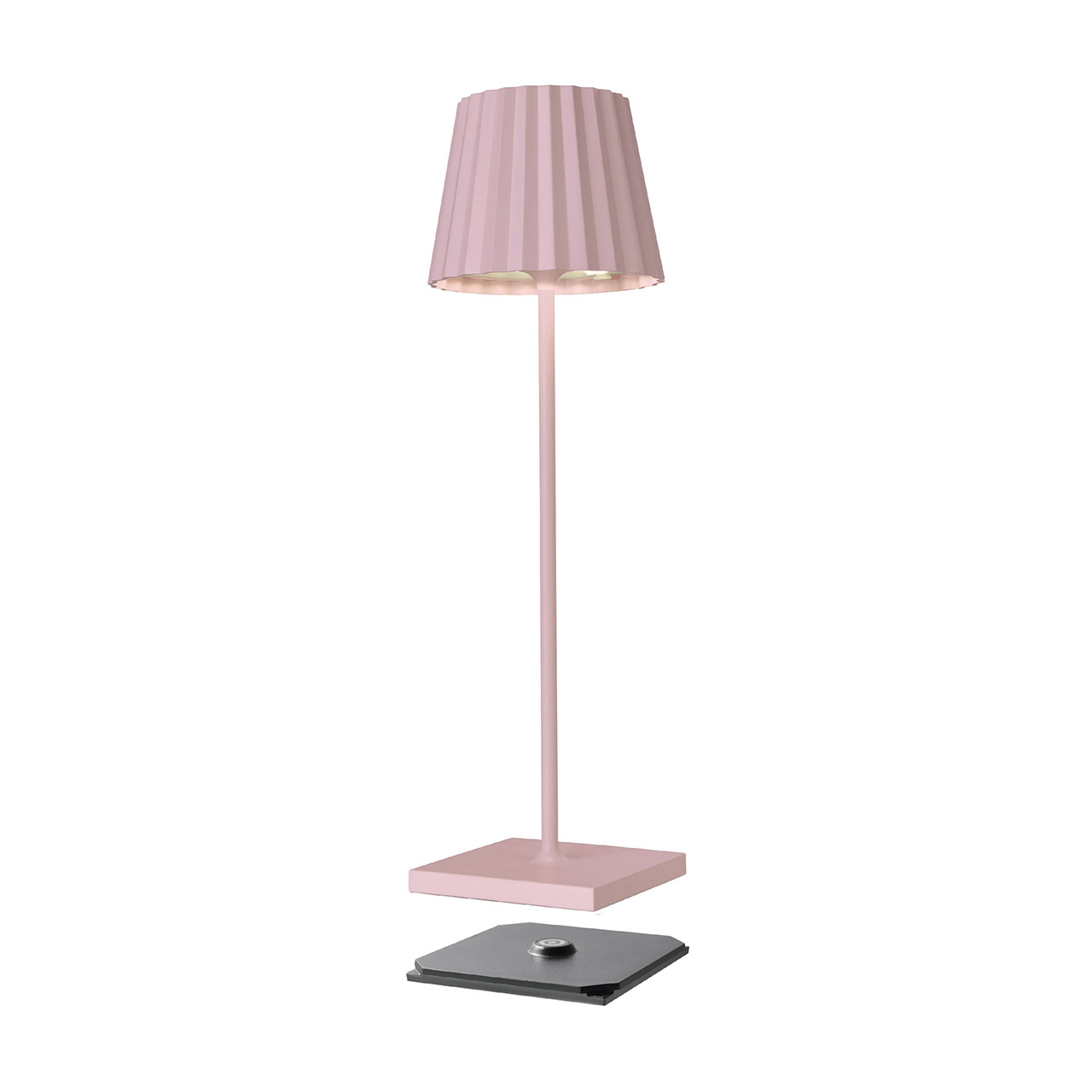 Table lamp LED 38 cm dimmable pink, Lampe, Lampenschirm, Tischlampe