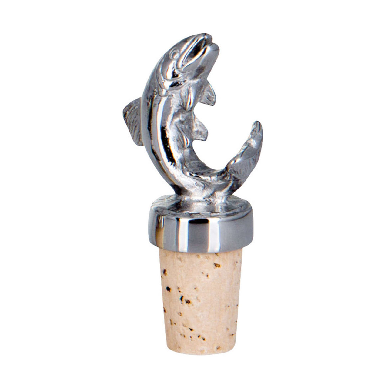 Bottle cork Fish stainless steel, Kork