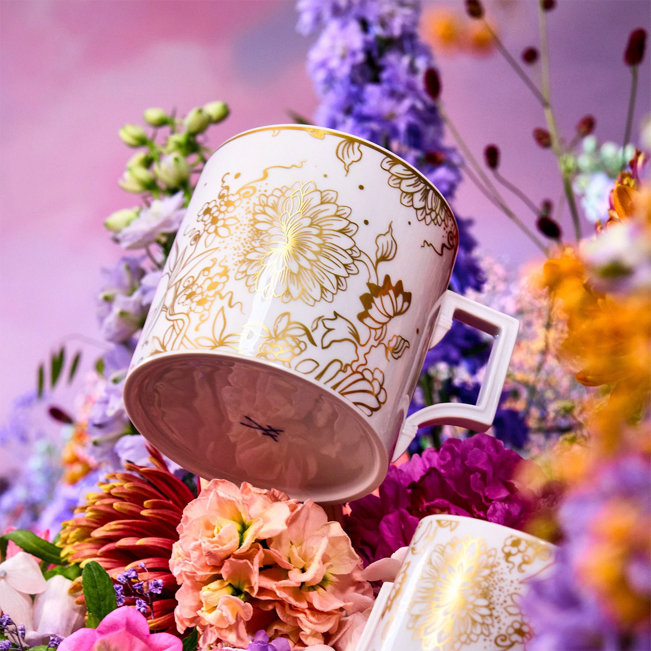 Mug Golden Onion Style 0.50 l, Pokal, Blume, Blumen-Arrangement, Pflanze, Blumenstrauß