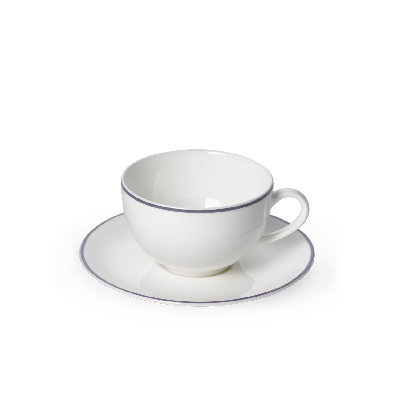 Coffee cup with saucer round 0.25 l grey, Untertasse, Tasse