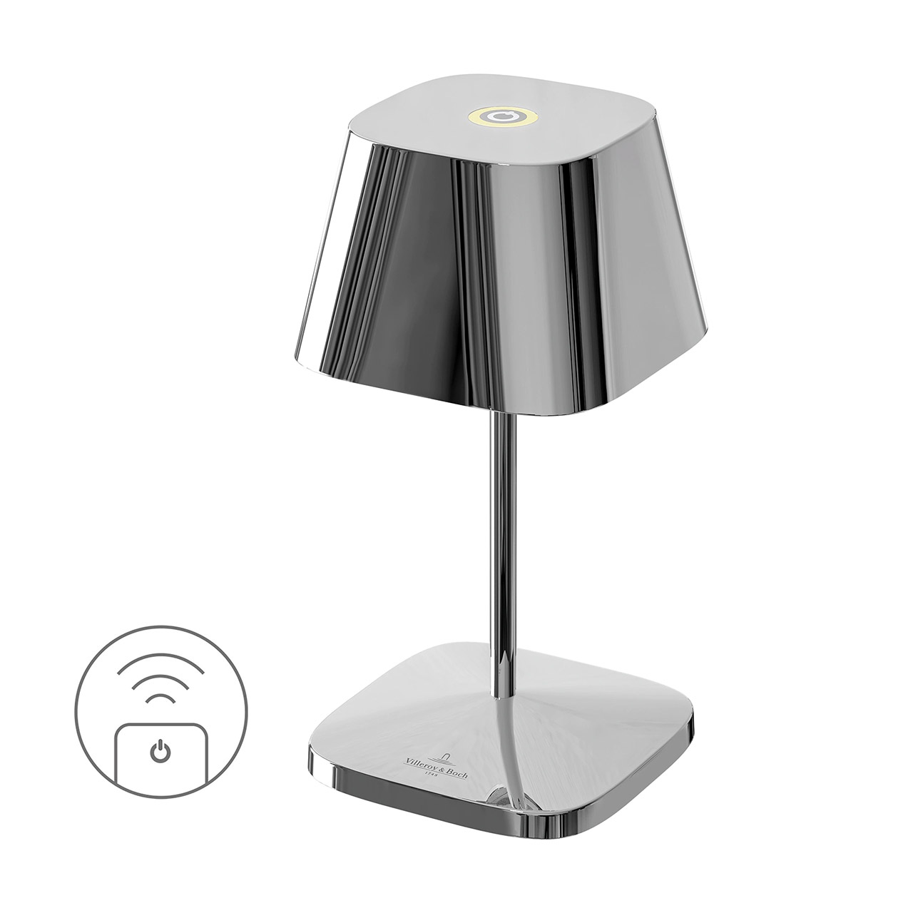 Table Lamp LED 20 cm dimmable chrome, Lampe, Tischlampe, Lampenschirm