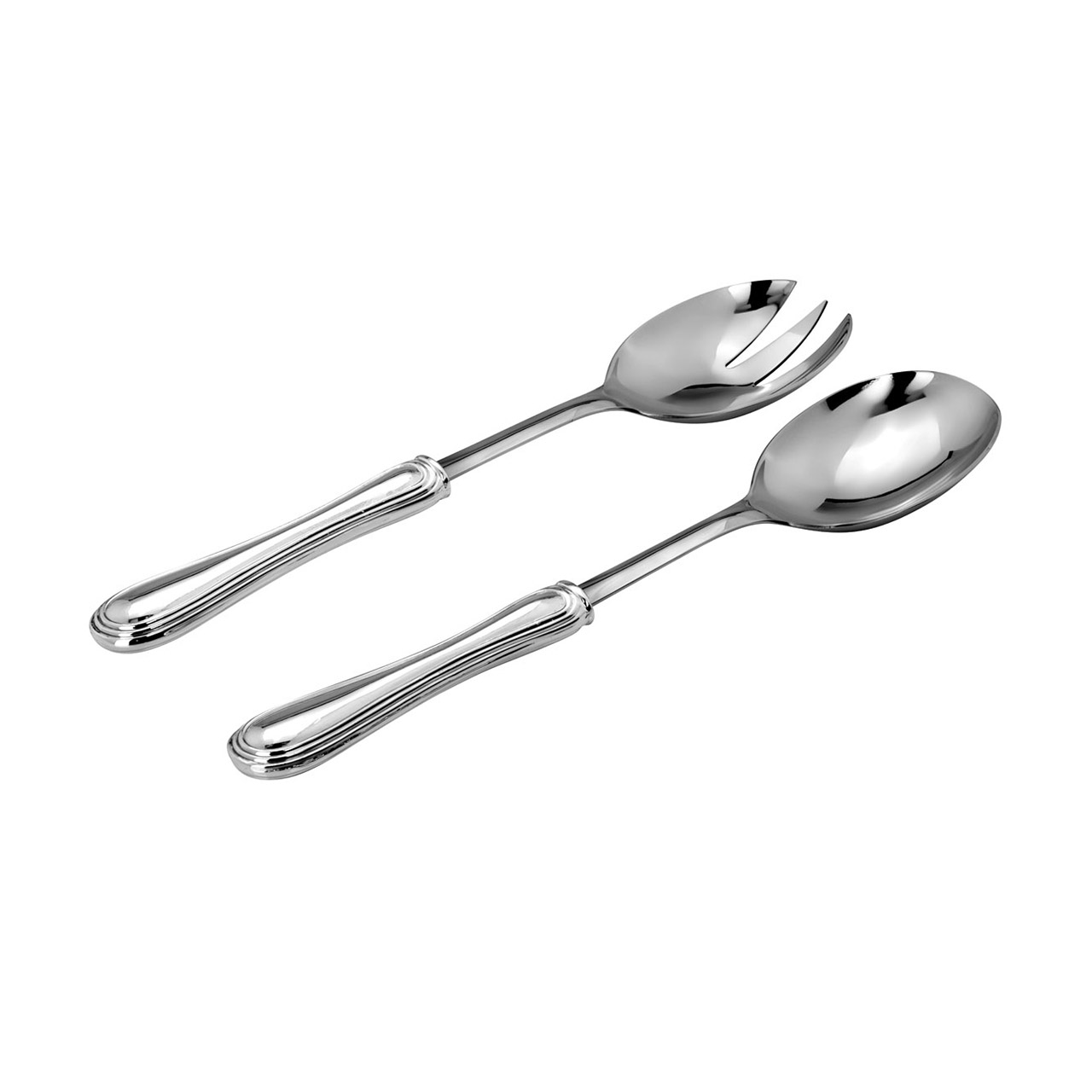 Salad servers thread design 2-piece 24 cm silver-plated/stainless steel, Besteck, Löffel, Gabel