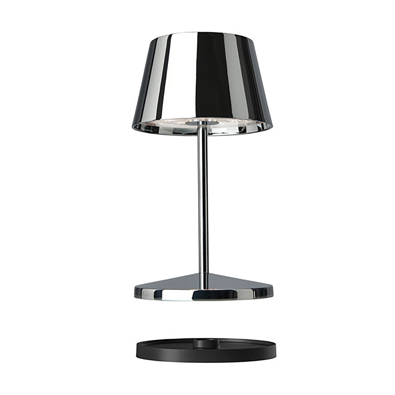 Table lamp LED 20 cm dimmable chrom, Lampe, Tischlampe, Lampenschirm