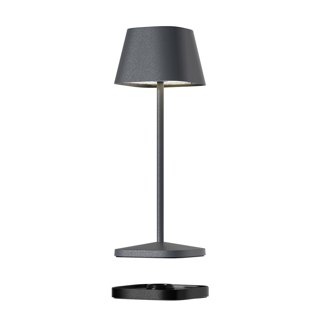 Table lamp LED 20 cm dimmable anthracite, Lampe, Lampenschirm, Tischlampe
