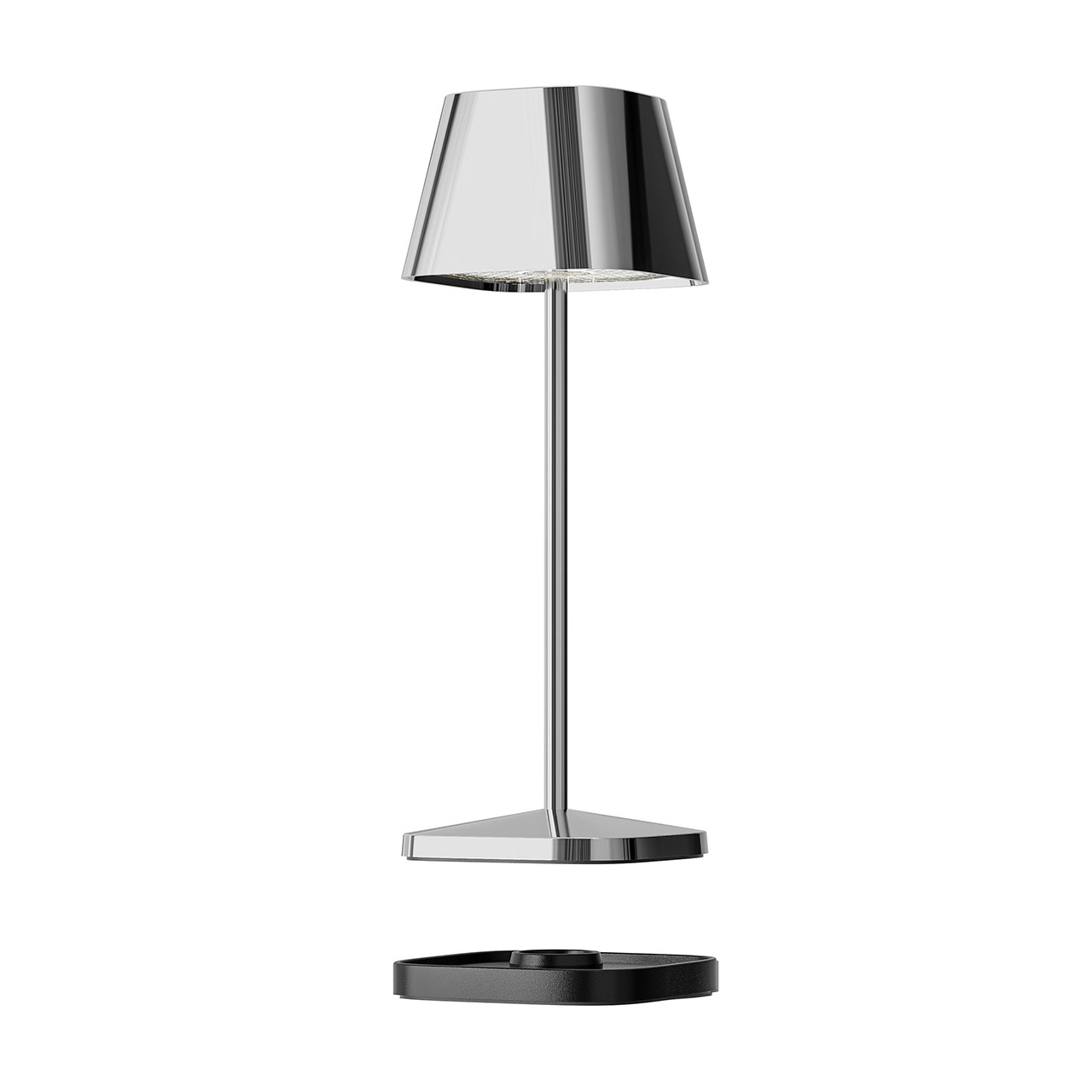 Table lamp LED 20 cm dimmable chrome, Lampe, Lampenschirm, Tischlampe