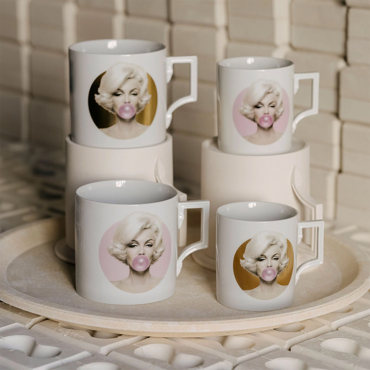 Mug Marilyn pink 0.25 l, Kunst, Porzellan, Töpferei, Tasse, Person