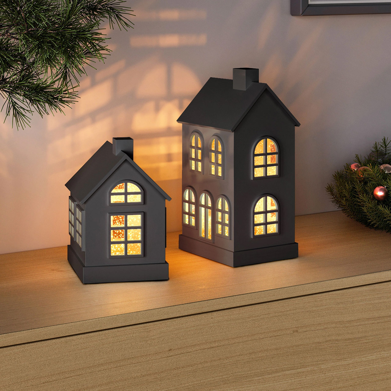 Decorative lamp 16 cm black