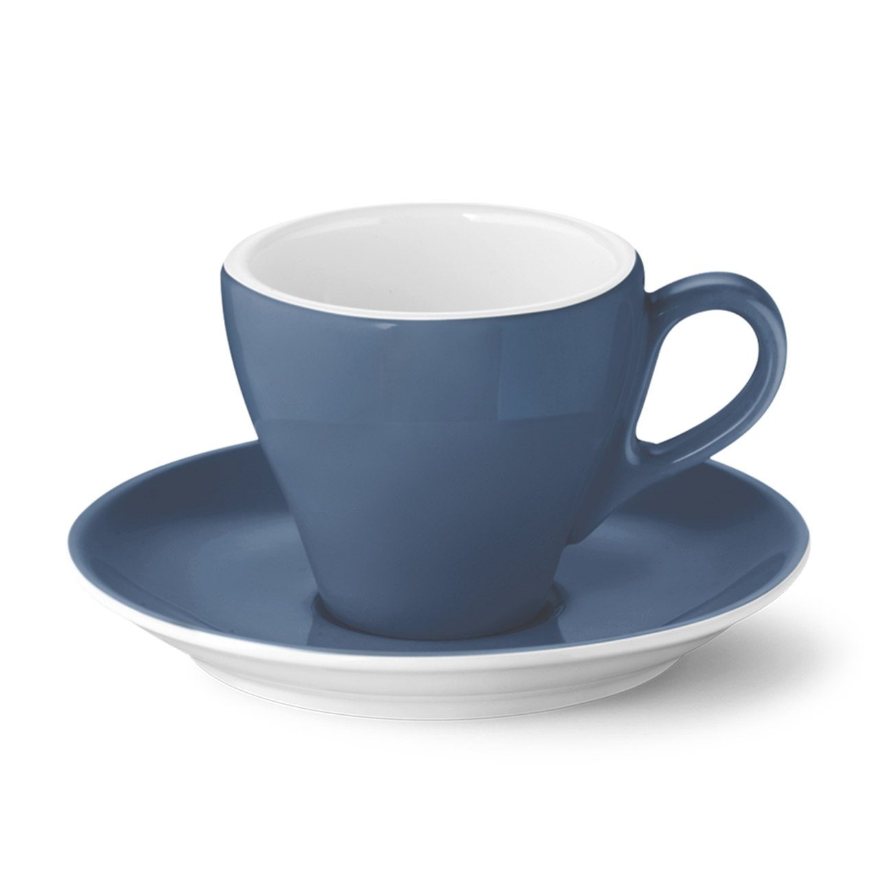 Dibbern 'Solid Color indigo', Espressotasse m. U. 0,09 l Classico, Untertasse, Tasse