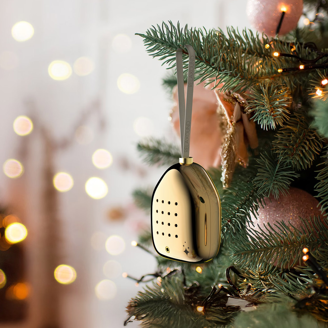 Acoustic Christmas tree decoration Gold Glow, Weihnachten, Weihnachtsdekorationen, Weihnachtsbaum, Christbaumschmuck, Festival