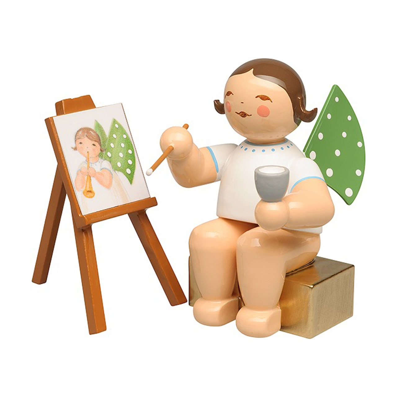Birthday angel 2023 with easel, Baby, Person, Gesicht, Kopf