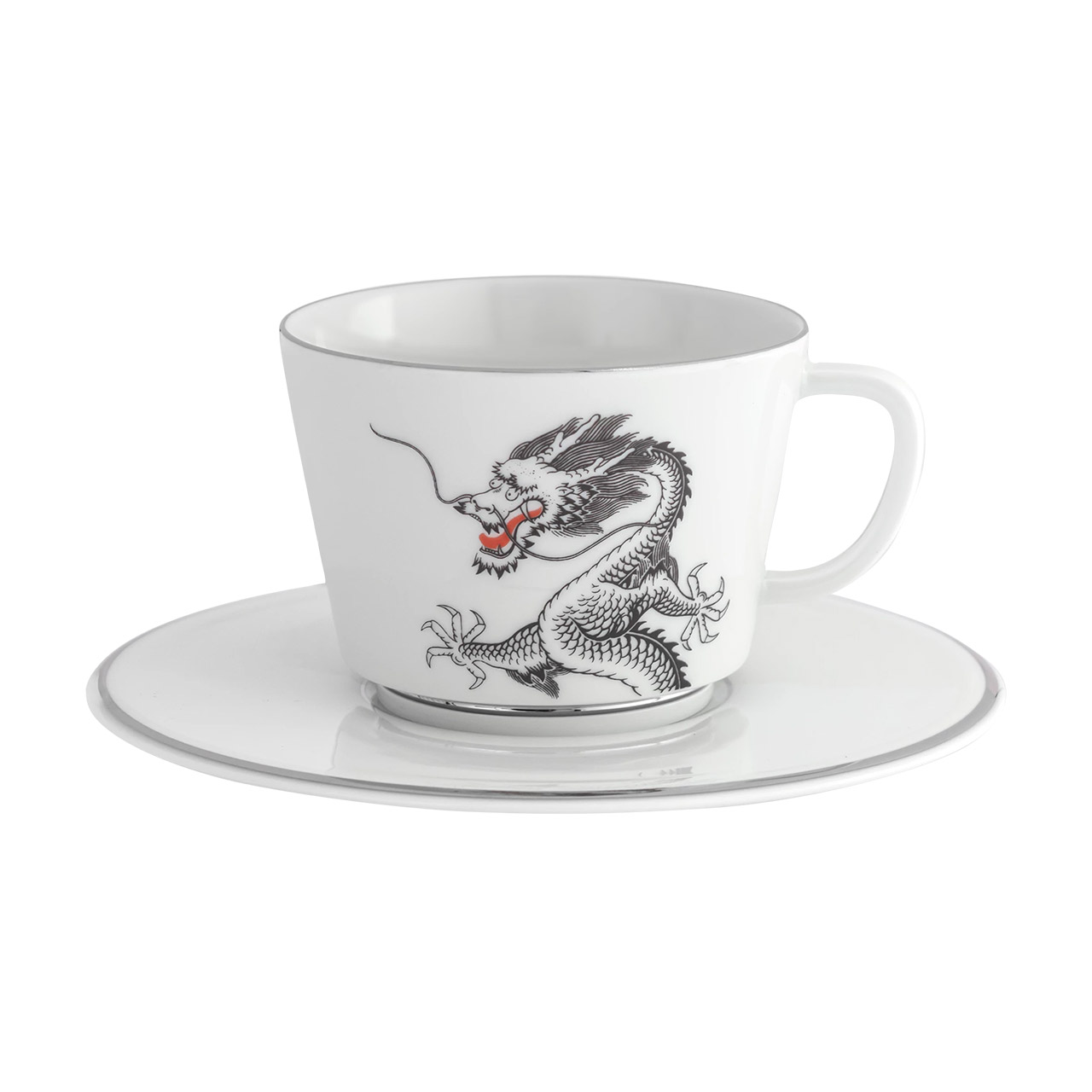 Cappuccino cup with saucer 0.20 l, Untertasse, Tasse, Kunst, Porzellan, Töpferei