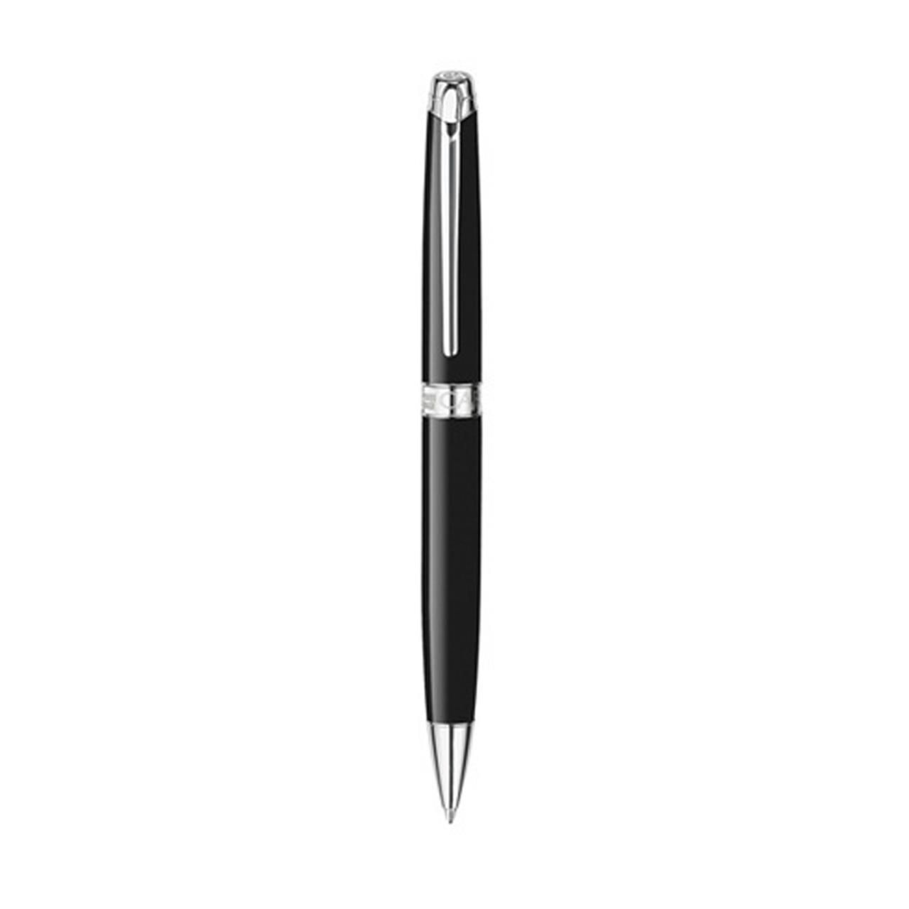 Ballpoint Pen black ebony silver plated and rhodium coated, Stift