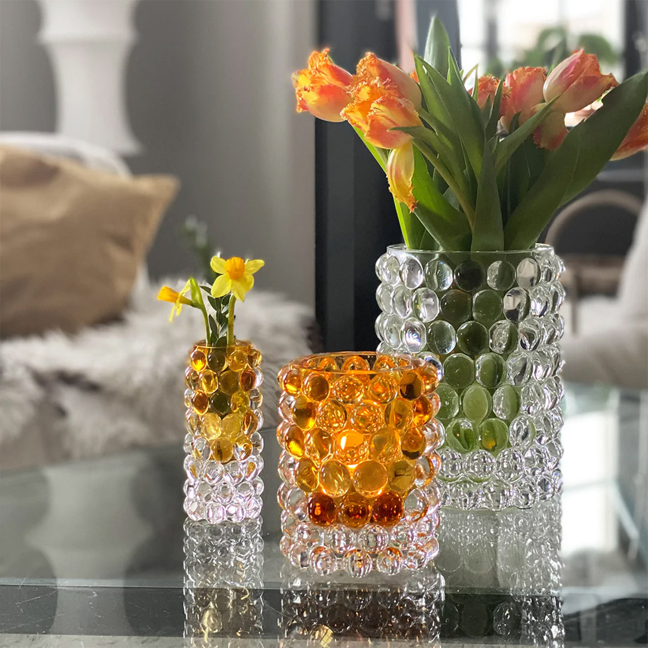 Vase 11 cm bernstein
