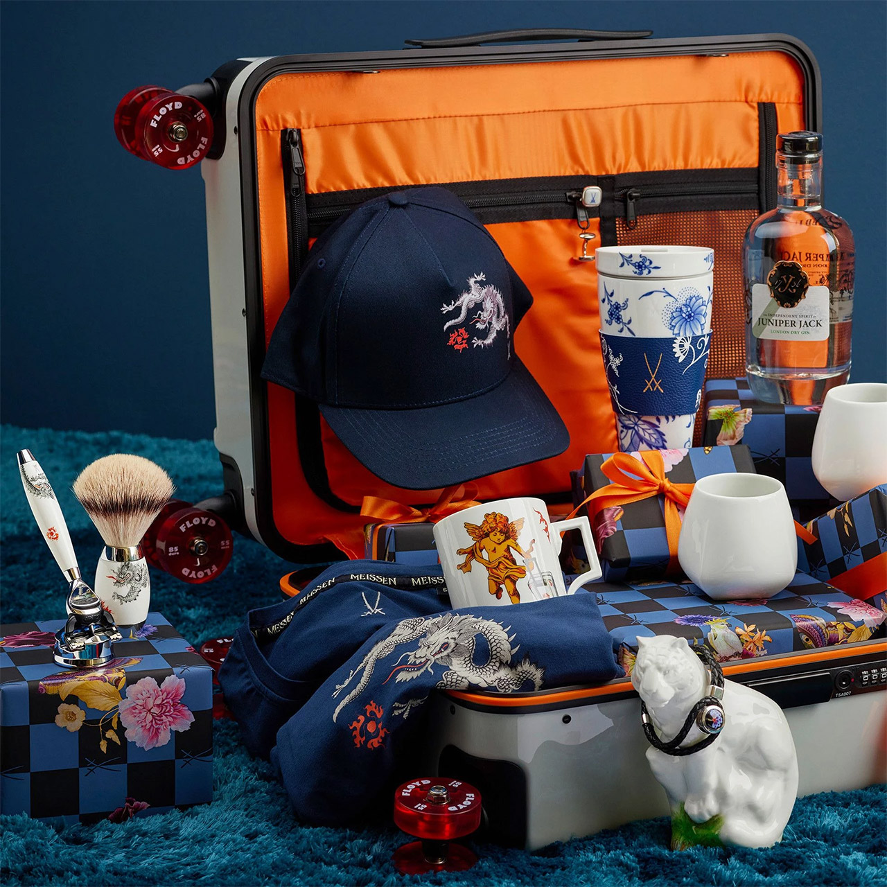 Coffee to go mug Blue Onion Style with cuff 0.35 l