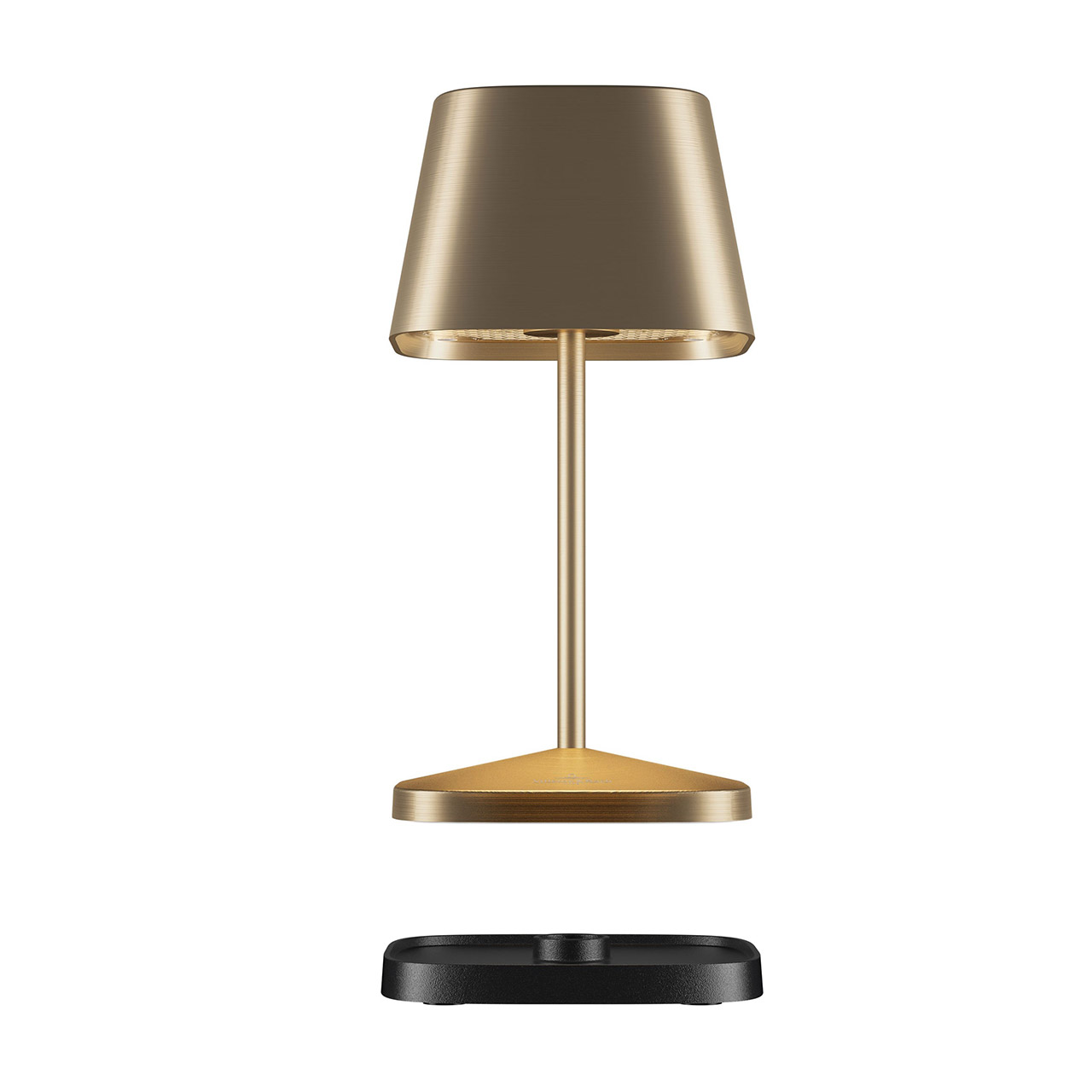 Table Lamp LED 20 cm dimmable gold brushed, Lampe, Tischlampe, Lampenschirm