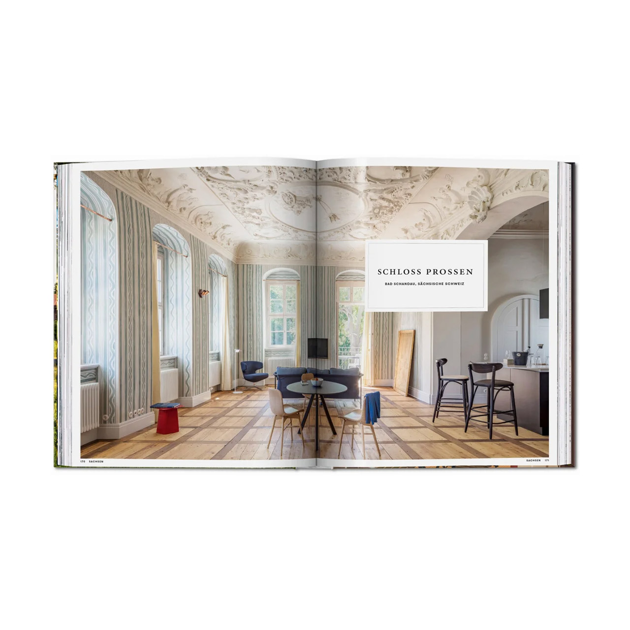 Great Escapes Germany. The Hotel Book, Innenarchitektur, Esszimmer, Esstisch, Wohnzimmer, Bodenbeläge