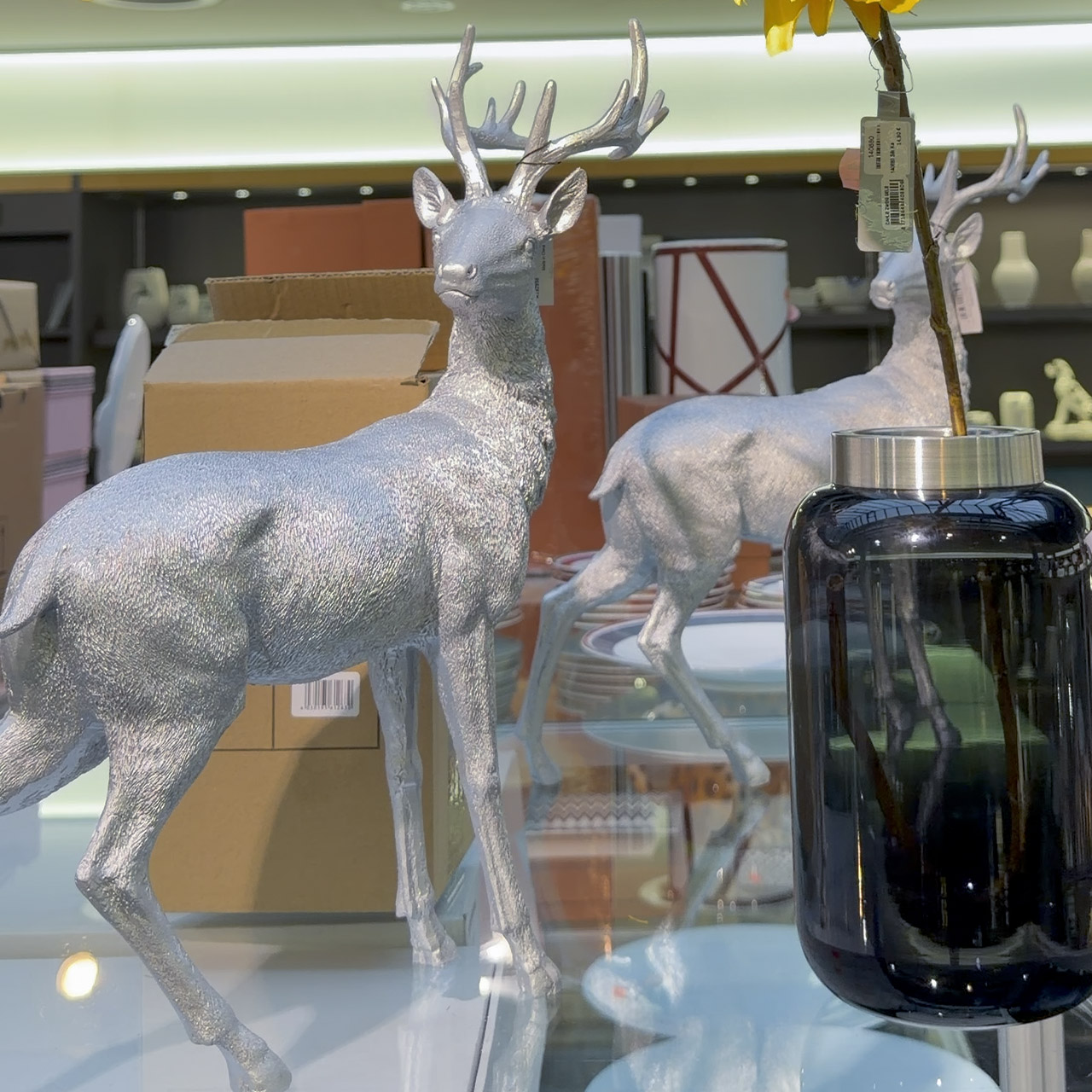 Deer Ventano 43 cm silver, Tier, Hirsch, Säugetier, Tierwelt, Antilope