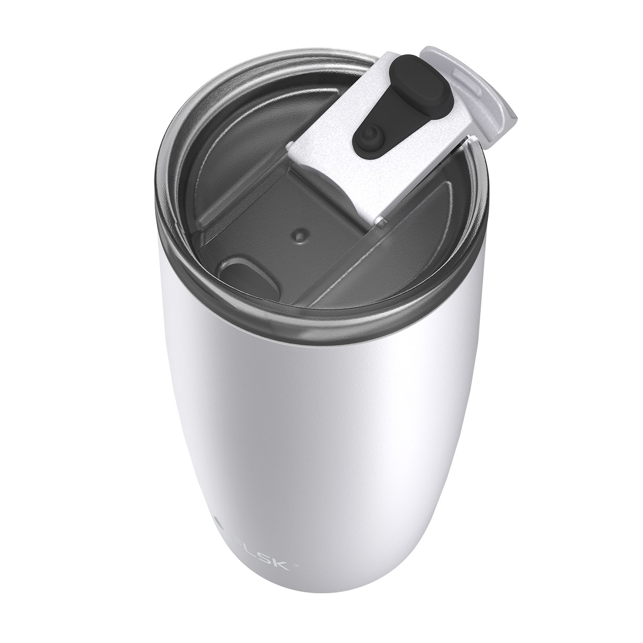 Mug coffee to go 0.50 l white, Flasche, Shaker, Zinn