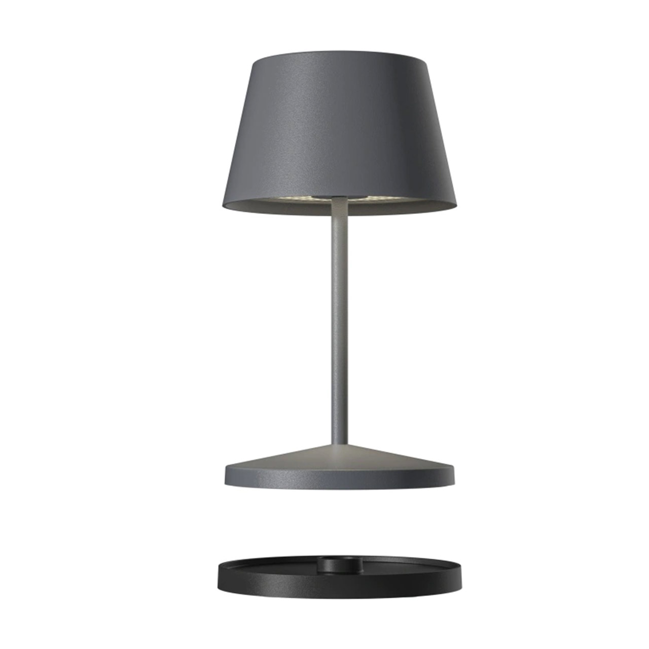Table lamp LED 20 cm dimmable athracite, Lampe, Lampenschirm, Tischlampe