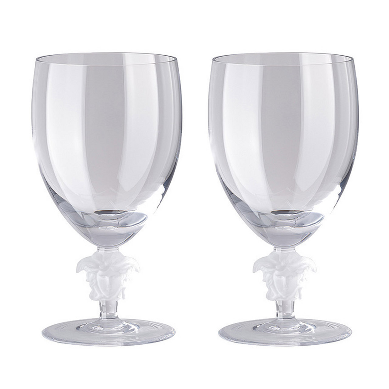 Water glass set (2 pieces) clear, Glas, Kelch, Schnaps, Wein, Weinglas