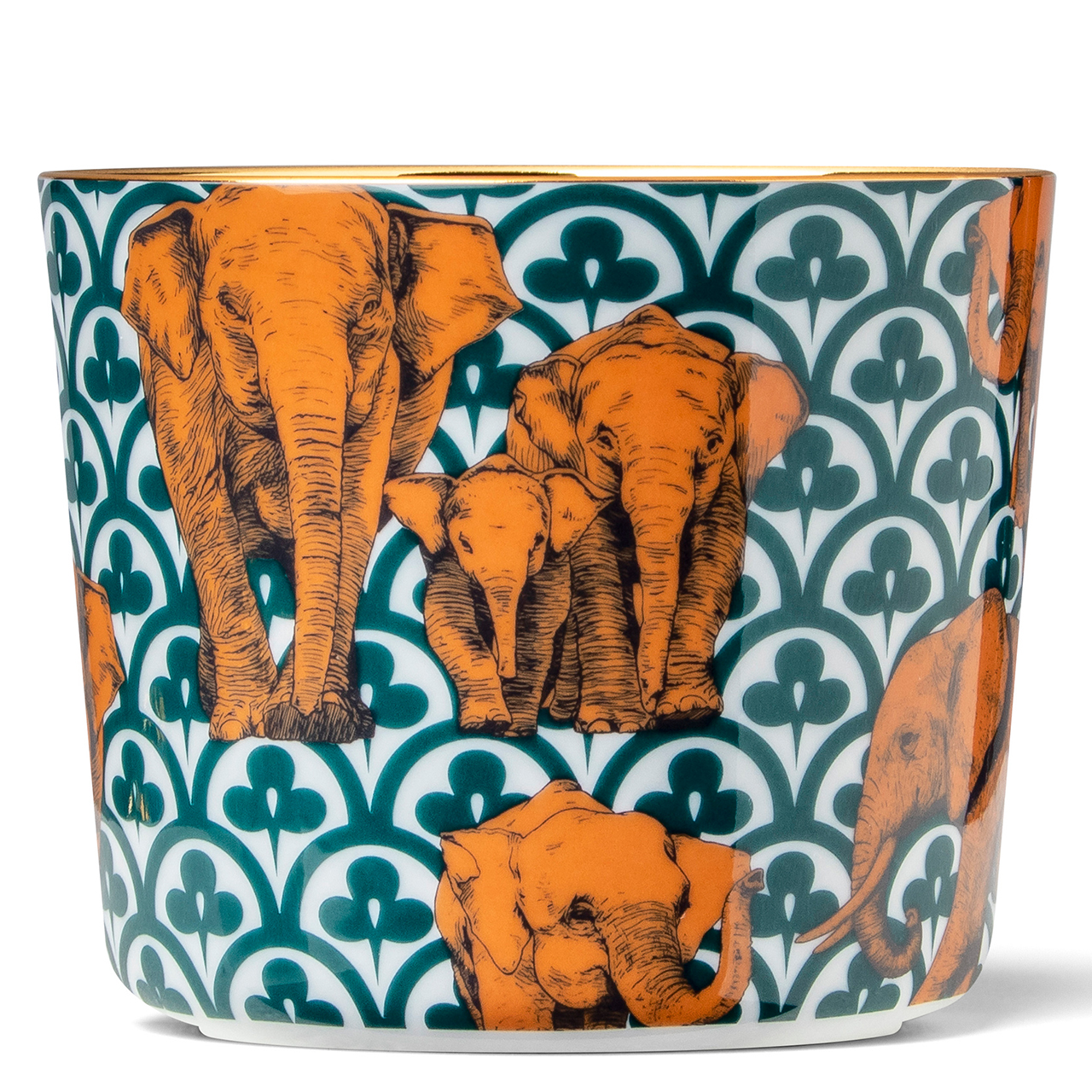 Champagne goblet Beautiful Creatures The Elephants, Töpferei, Kunst, Porzellan, Elefant, Tierwelt