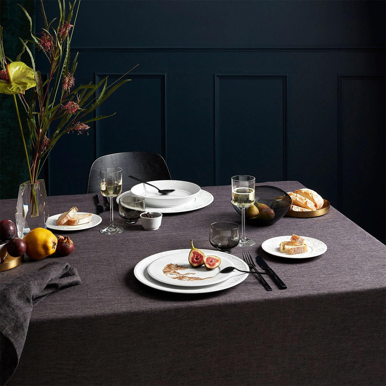 Soup Plate 24 cm, Tabelle, Tischplatte, Esstisch, Brunch, Gabel