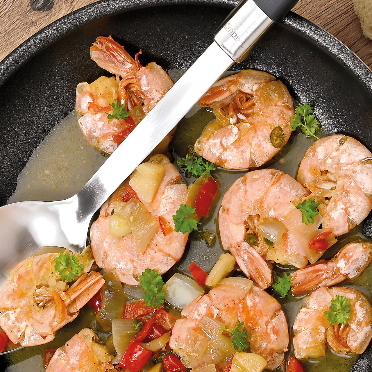 Serving pan XL high 28 cm, Essen, Fleisch, Schwein, Präsentation des Essens