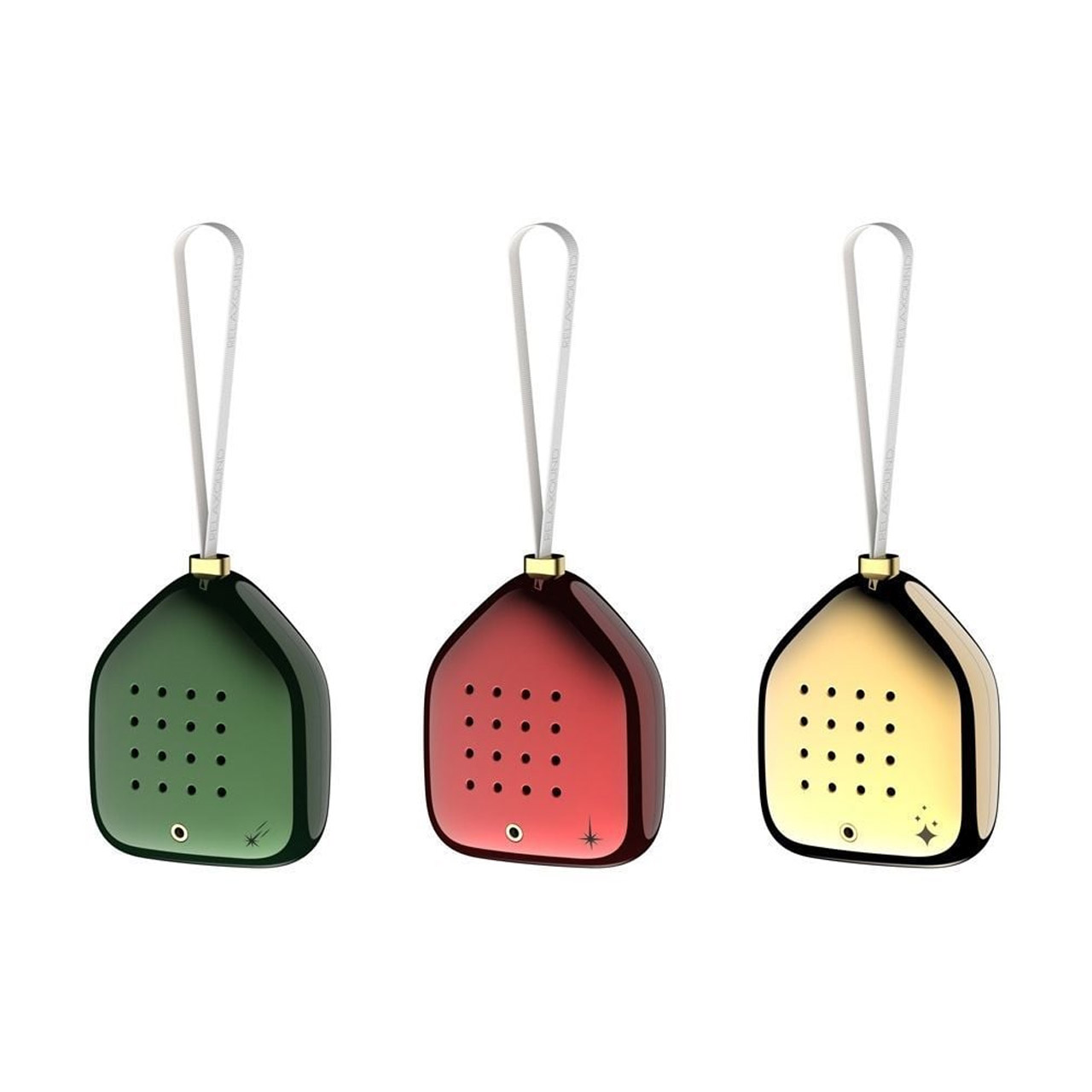 Acoustic Christmas tree decoration Jingle Bells - Selection set of 3, Zubehor, Ohrring, Schmuck, Anhänger