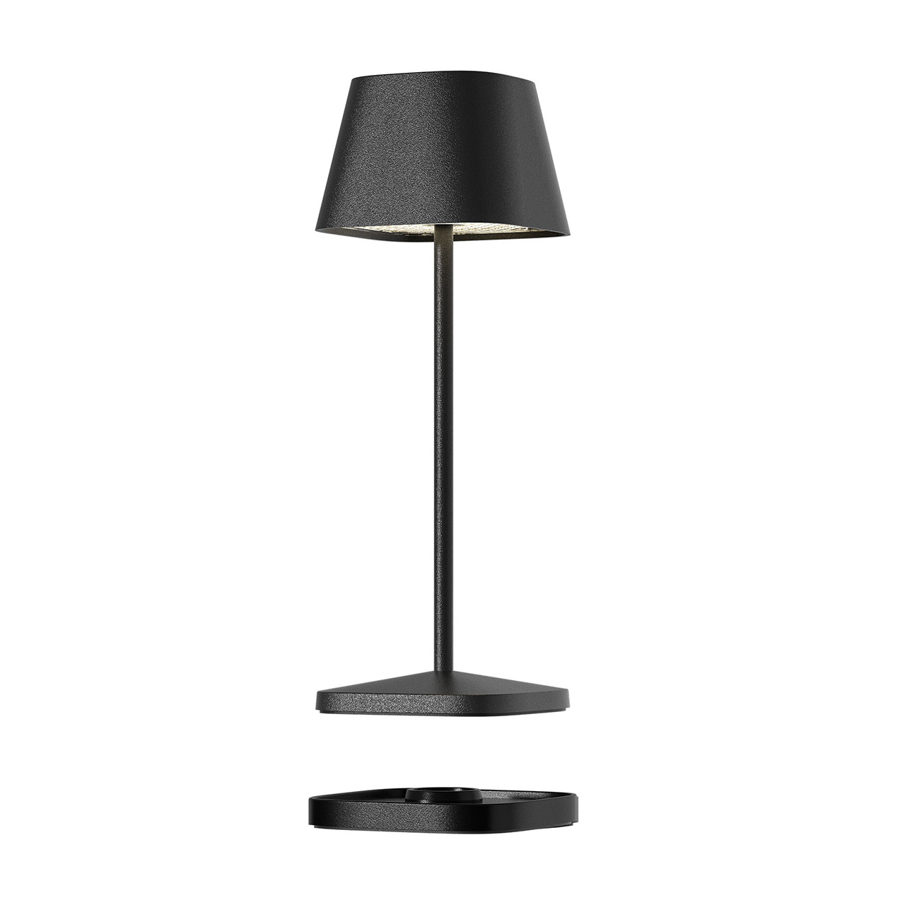 Table lamp LED 20 cm dimmable black, Lampe, Lampenschirm, Tischlampe