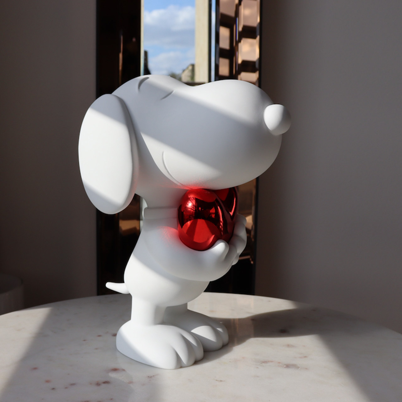 Snoopy Heart 27 cm Matt White and Red, Roboter, Spielzeug