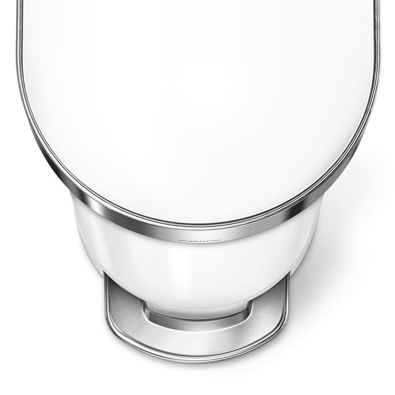 Slim pedal bin white