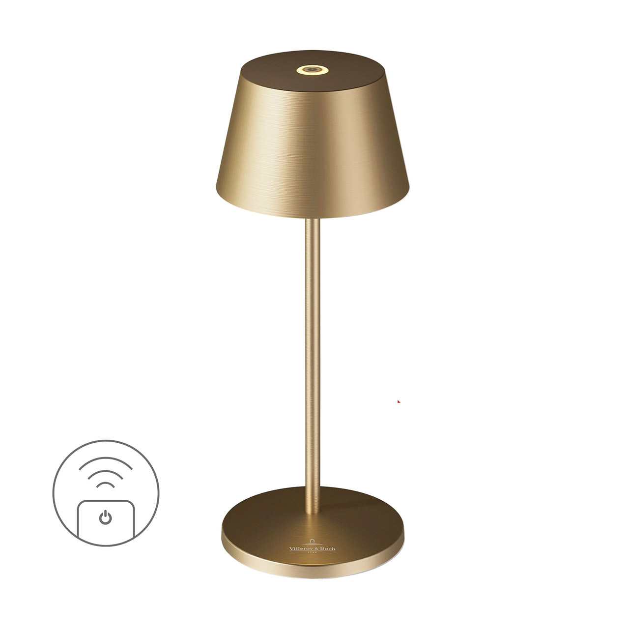Table lamp LED 20 cm dimmable gold-brushed, Lampe, Lampenschirm, Tischlampe