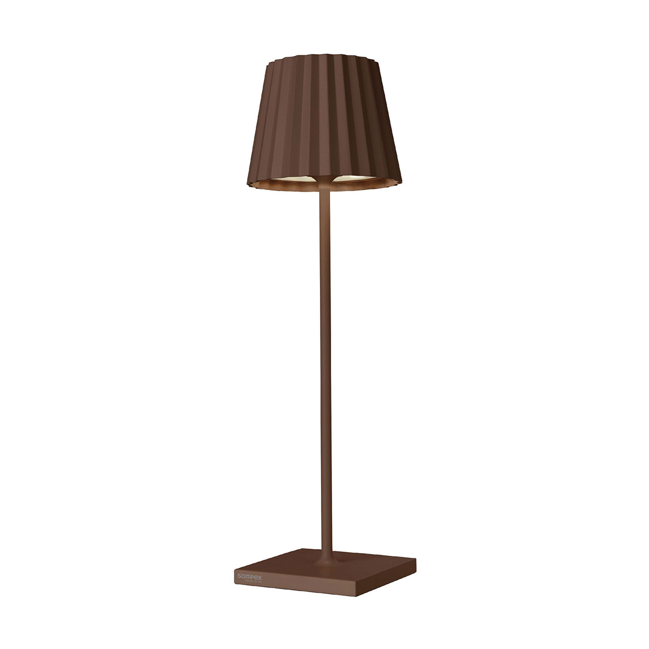 Table lamp LED 38 cm dimmable rust, Lampe, Lampenschirm