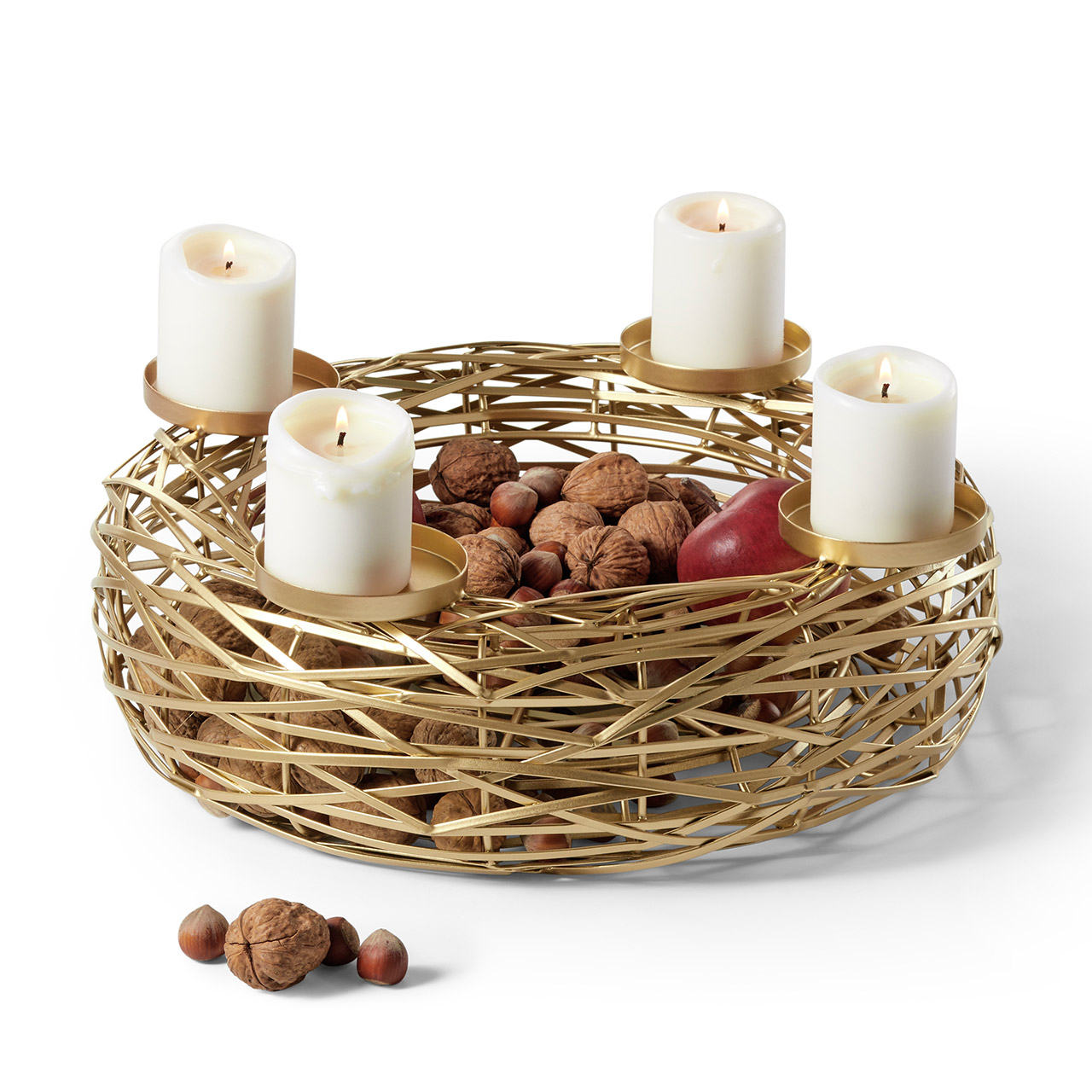 Advent wreath 40 cm gold