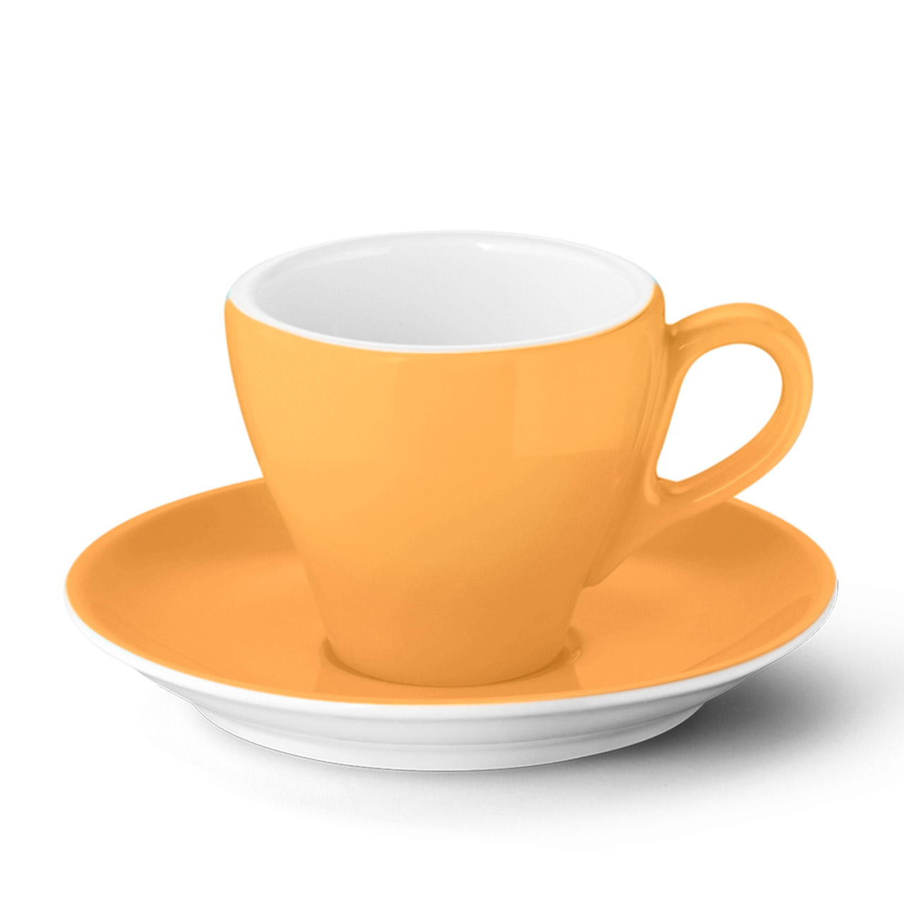 Dibbern 'Solid Color mandarine', Espressotasse m. U. 0,09 l Classico, Untertasse, Tasse