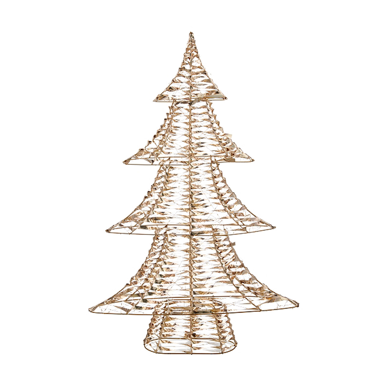 Decorative Christmas tree light 100x68x16 cm champagne, Lampe, Weihnachten, Weihnachtsdekorationen, Festival