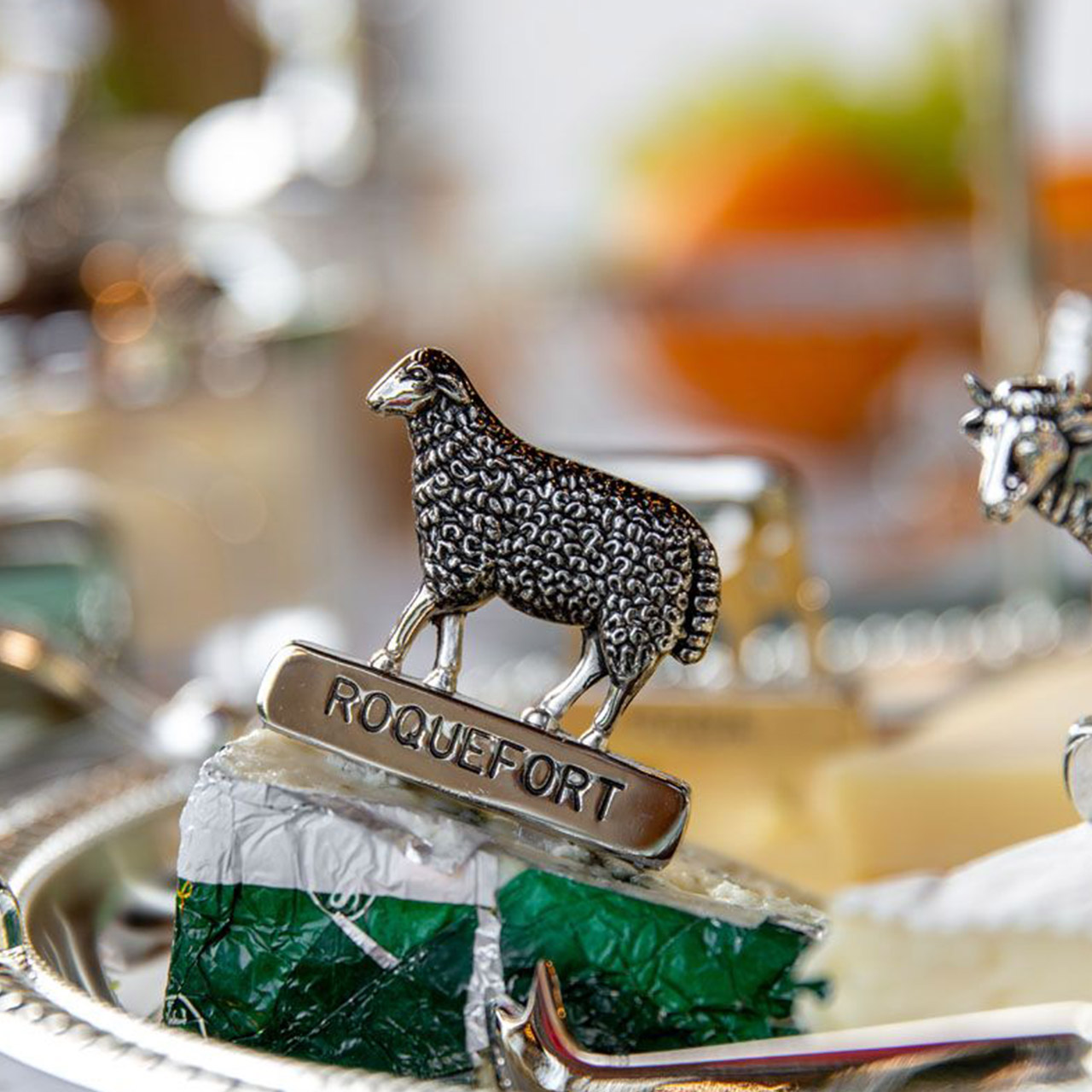 Cheese marker set 6-piece silver-plated, Zubehor, Tier, Vogel, Schmuck